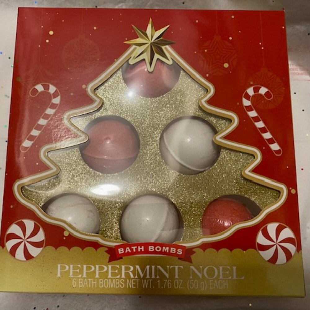 Christmas Bath Bombs 6ct PEPPERMINT NOEL